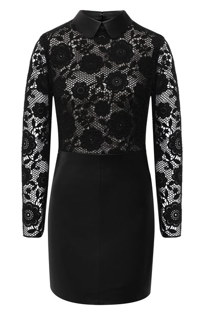 Женское платье из вискозы и кожи REDVALENTINO, арт. UR3ND00J/585
