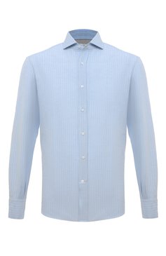 Сорочка из хлопка и льна BRUNELLO CUCINELLI, арт. MM6380028, фото 1