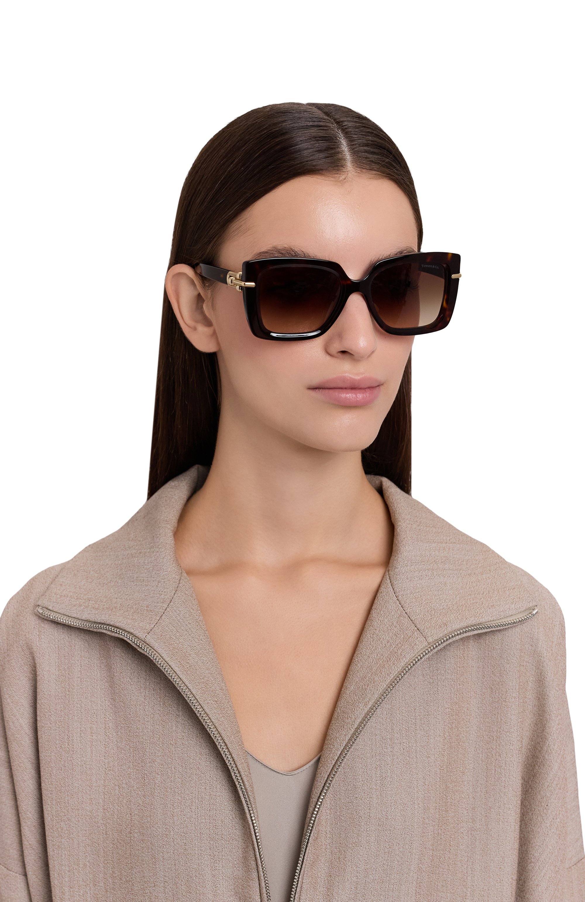Солнцезащитные очки TIFFANY & CO. коричневого цвета по цене 47750 руб., арт. 4199-80153B, фото 2 Солнцезащитные очки TIFFANY & CO., арт. 4199-80153B, фото 2