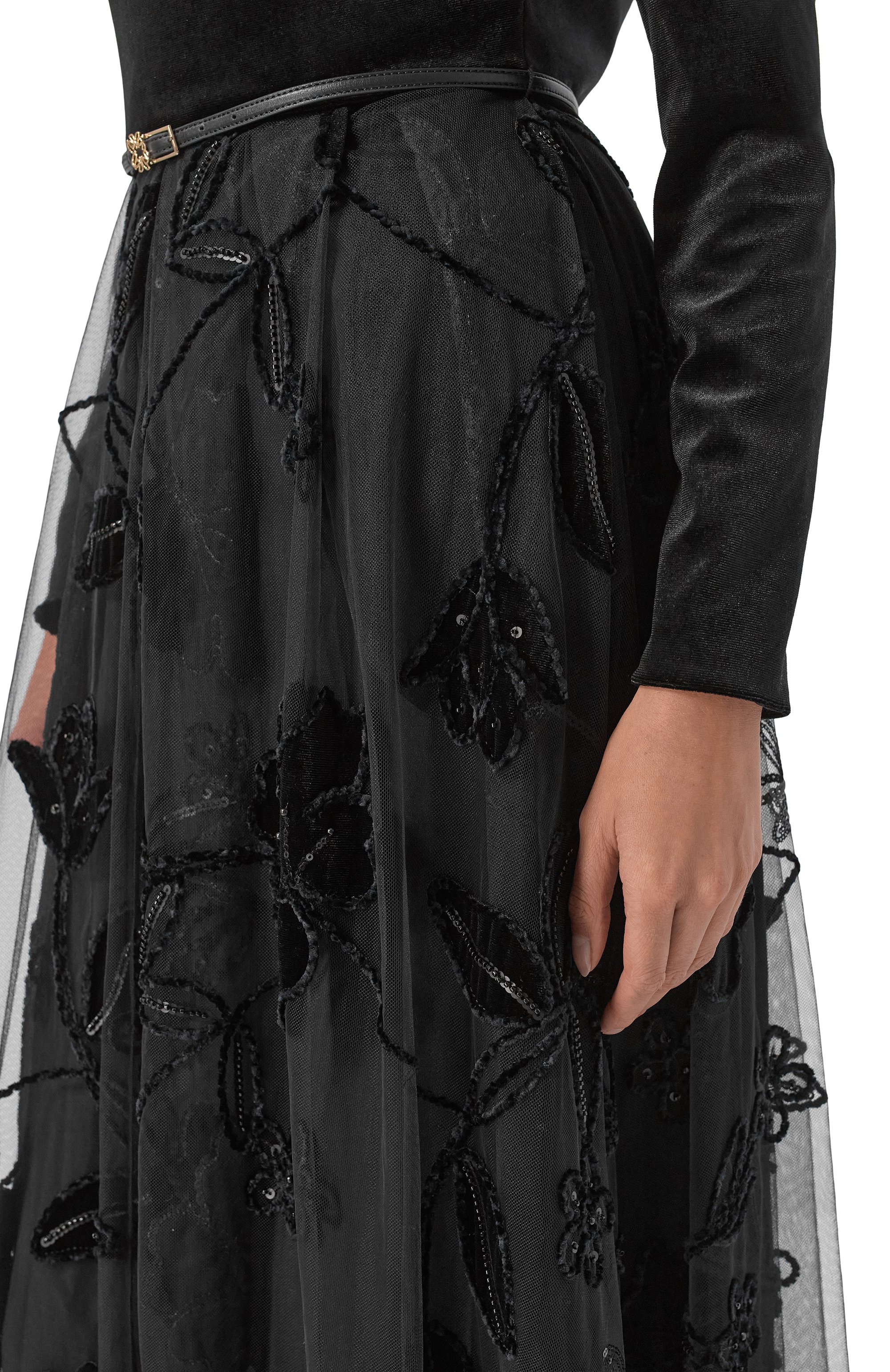 Комбинированное платье ELIE SAAB, арт. D0799NP25/TUV01, фото 4