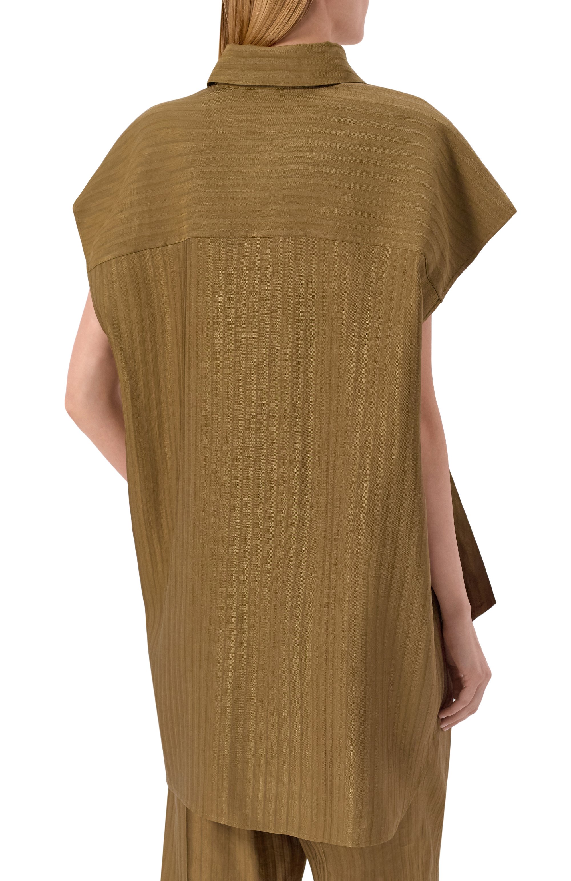 Рубашка изо льна и вискозы PETAR PETROV, арт. S26TB9, фото 4