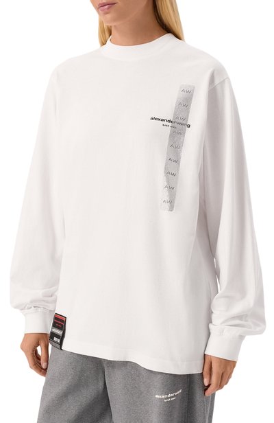 Хлопковый лонгслив ALEXANDER WANG белого цвета по цене 62950 руб., арт. UCC4261938, фото 3 Хлопковый лонгслив ALEXANDER WANG, арт. UCC4261938, фото 3