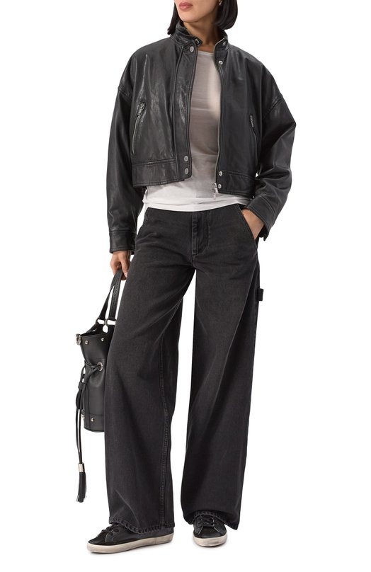 Кожаная куртка Weekend Max Mara ANGEL Чёрный  ANGEL Фото 2
