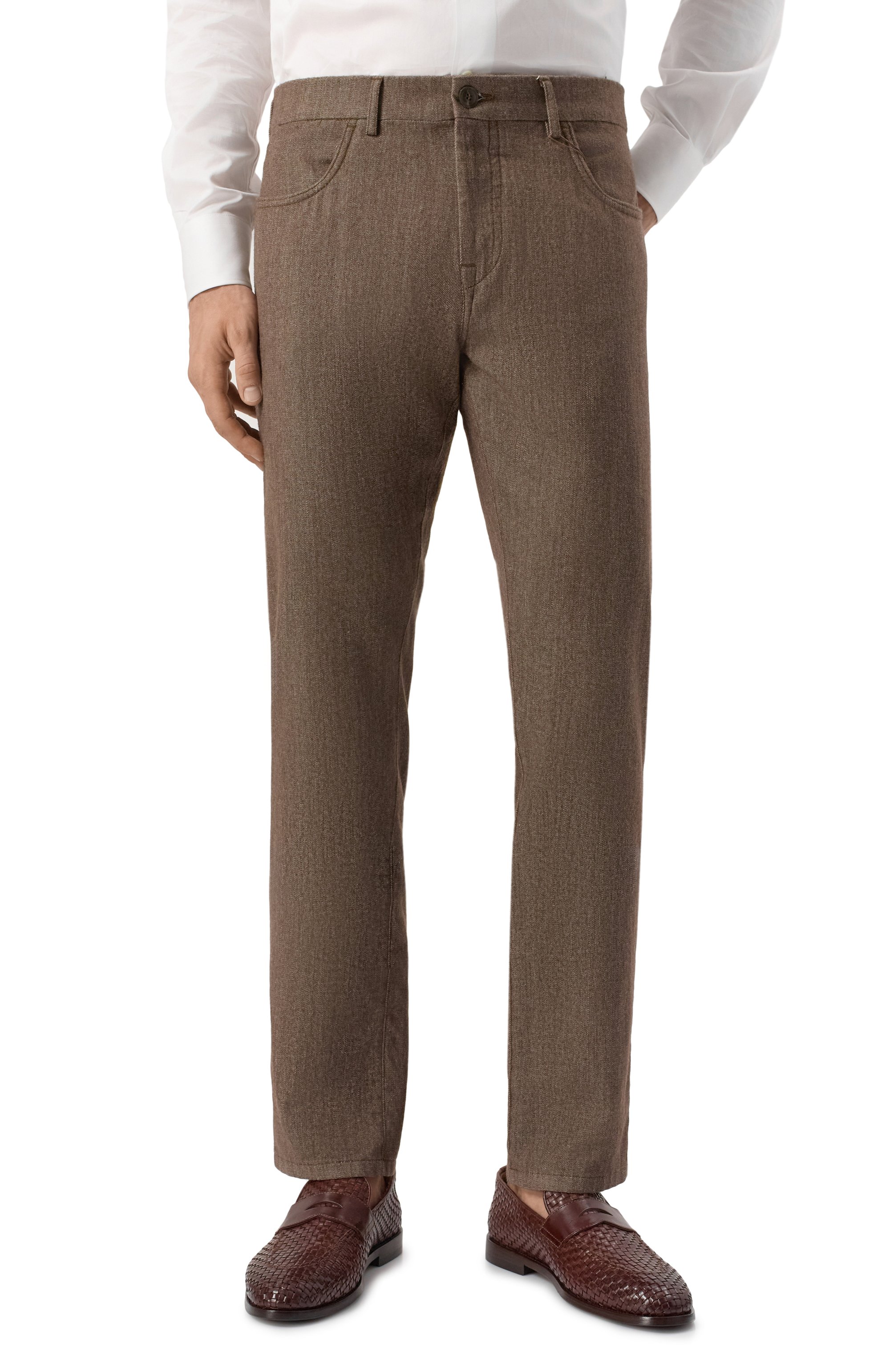 Брюки из хлопка и шерсти CANALI, арт. V1551/AV05333, фото 3