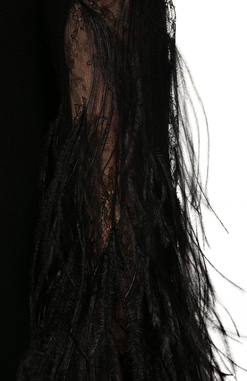 Пуловер с отделкой перьями VALENTINO, арт. TB3KCA8756M, фото 5