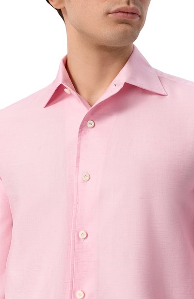 Рубашка из хлопка и льна ALESSANDRO GHERARDI, арт. D0UBLE/7670, фото 5