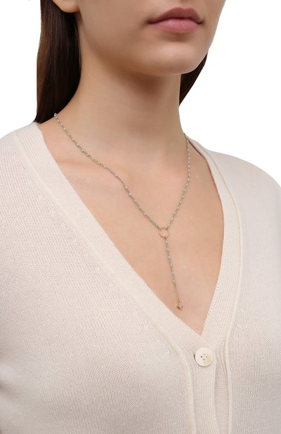 Колье HANKA_IN золотого цвета по цене 14050 руб., арт. MER-C0-AMA-ET0, фото 2 Колье HANKA_IN, арт. MER-C0-AMA-ET0, фото 2