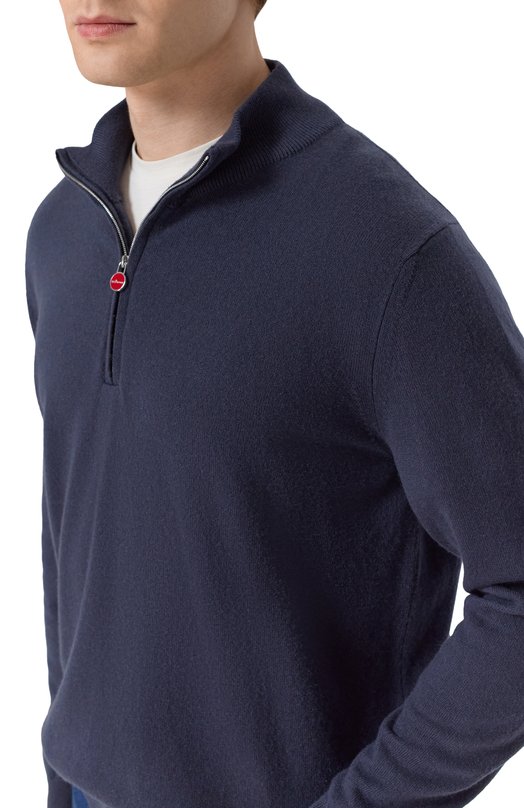 Кашемировый джемпер Kiton UMK1508K326 Синий  UMK1508K326 Фото 5