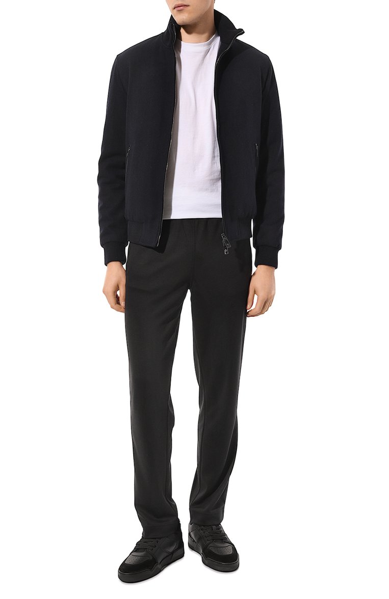 Мужские кожаные кеды spiker DSQUARED2 черного цвета, арт. SNM0316/01506719 | Фото 2 (Материал утеплителя: Натуральный мех; Подошва: Массивная; Стили: Классический; Материал внешний: Натуральная кожа; Кросс-КТ: Низкие)