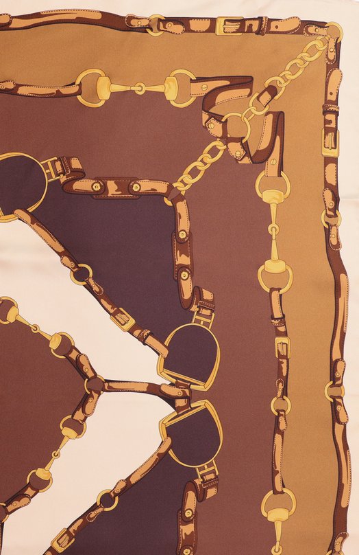 Шелковый платок Gucci 847673/3G001 Коричневый  847673/3G001 Фото 4