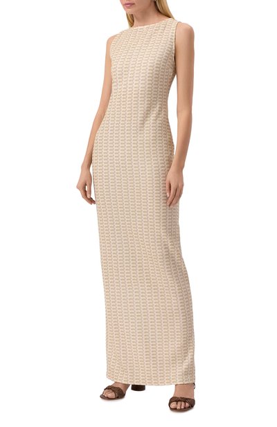 Платье из вискозы MISSONI бежевого цвета по цене 149500 руб., арт. DS25SG1N/BR010R, фото 3 Платье из вискозы MISSONI, арт. DS25SG1N/BR010R, фото 3
