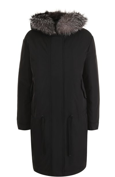Пуховая парка с меховой отделкой MONCLER, арт. C2-093-49877-15-57136, фото 1