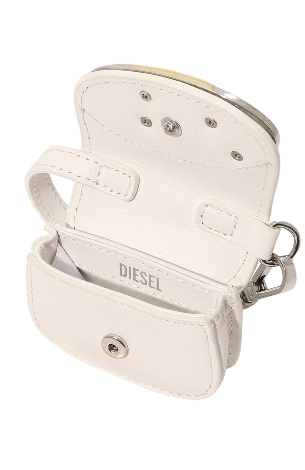 Кожаный футляр для монет DIESEL белого цвета по цене 16250 руб., арт. X09360/PR818, фото 2 Кожаный футляр для монет DIESEL, арт. X09360/PR818, фото 2