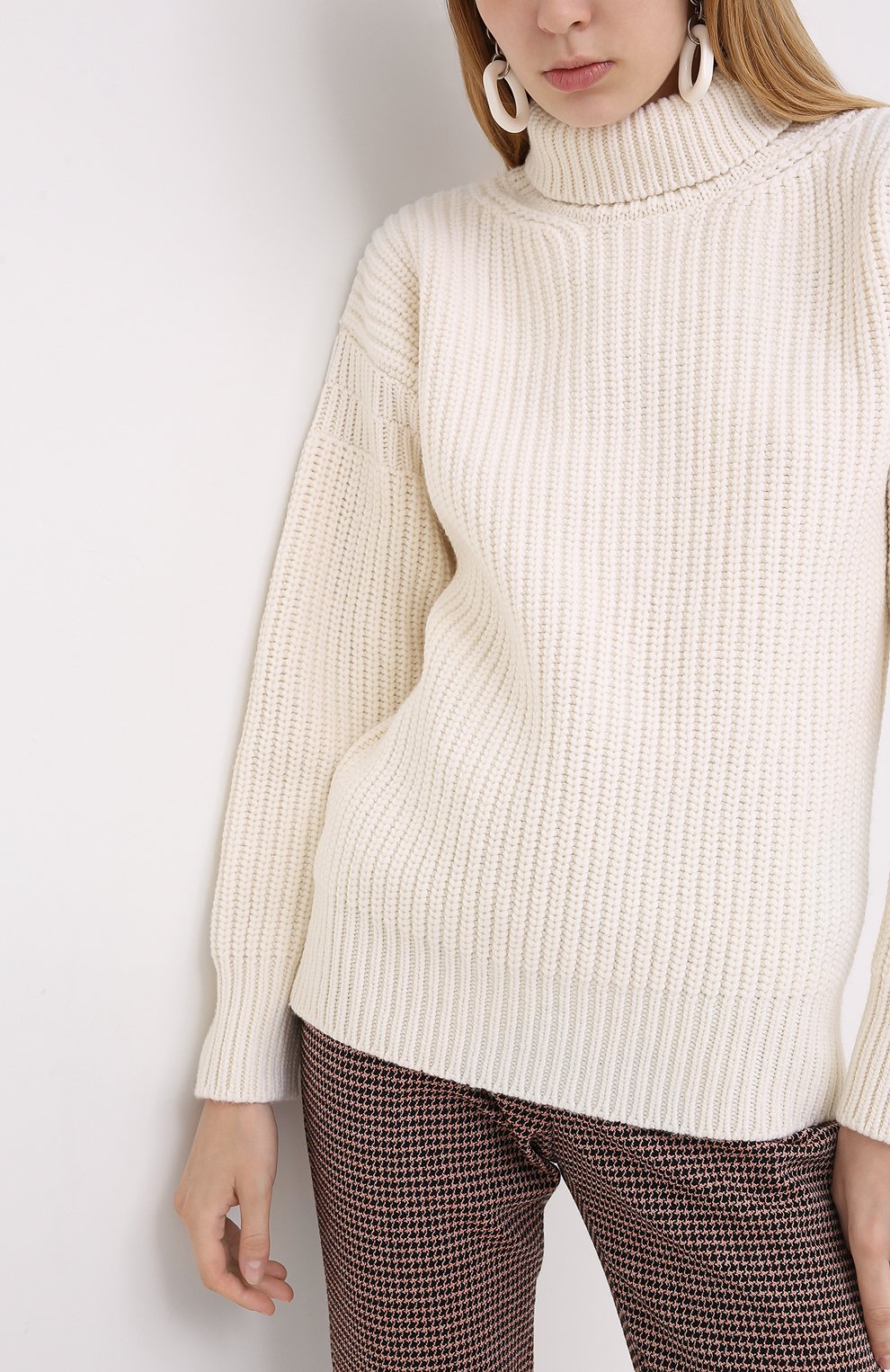 Шерстяной свитер MARNI белого цвета по цене 56100 руб., арт. DVMD0097Q0/FH573, фото 3 Шерстяной свитер MARNI, арт. DVMD0097Q0/FH573, фото 3