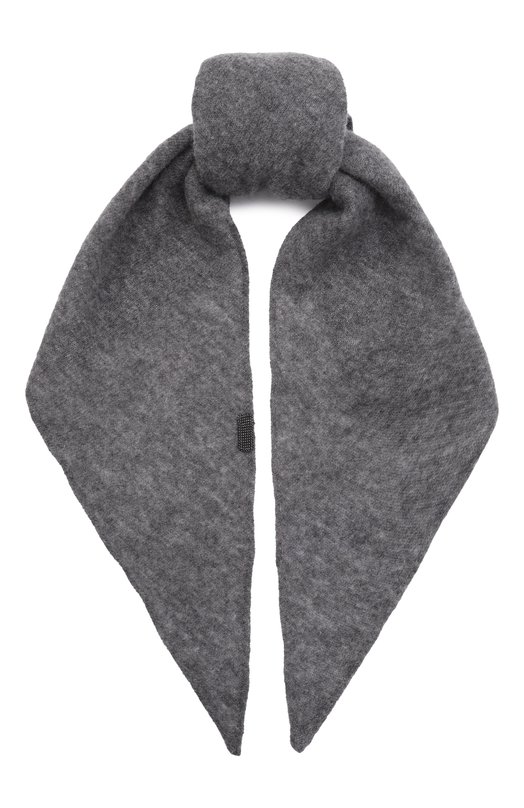 Кашемировый шарф Brunello Cucinelli MF0UFSW05 Серый MF0UFSW05