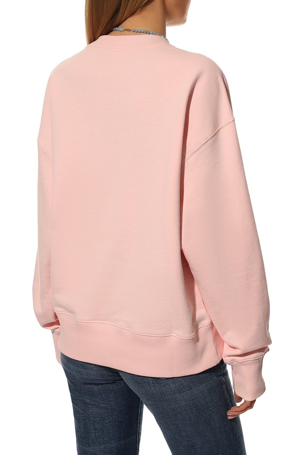Хлопковый свитшот MSGM розового цвета по цене 23800 руб., арт. 3241MDM162 227299, фото 4 Хлопковый свитшот MSGM, арт. 3241MDM162 227299, фото 4
