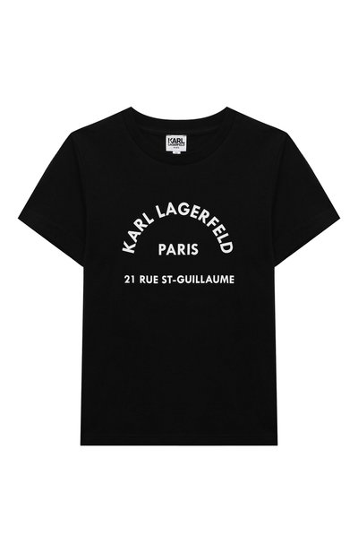 Хлопковая футболка KARL LAGERFELD KIDS, арт. Z25316, фото 1