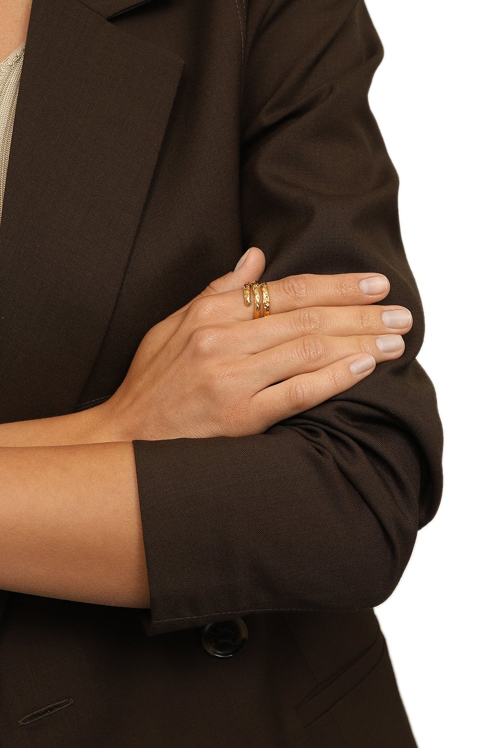 Кольцо serpent SEVENWORLDS золотого цвета по цене 17600 руб., арт. SW225/1, фото 2 Кольцо serpent SEVENWORLDS, арт. SW225/1, фото 2