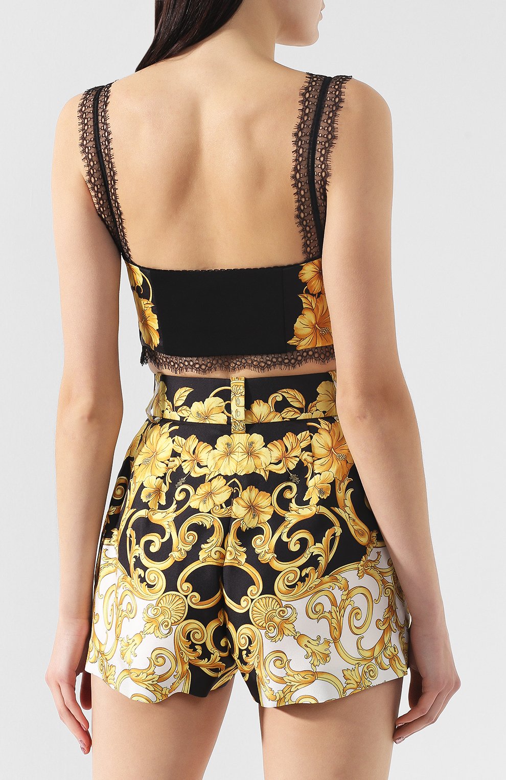 Шелковый топ-бюстье VERSACE разноцветного цвета по цене 68400 руб., арт. A78760/A228617, фото 4 Шелковый топ-бюстье VERSACE, арт. A78760/A228617, фото 4