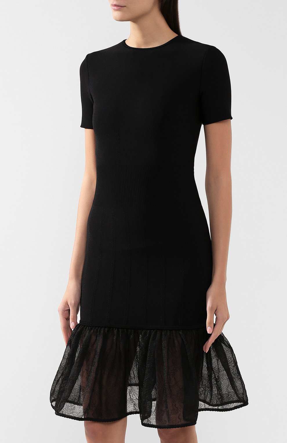Платье из смеси шелка и вискозы ALEXANDER MCQUEEN, арт. 585208/Q1AD3, фото 3
