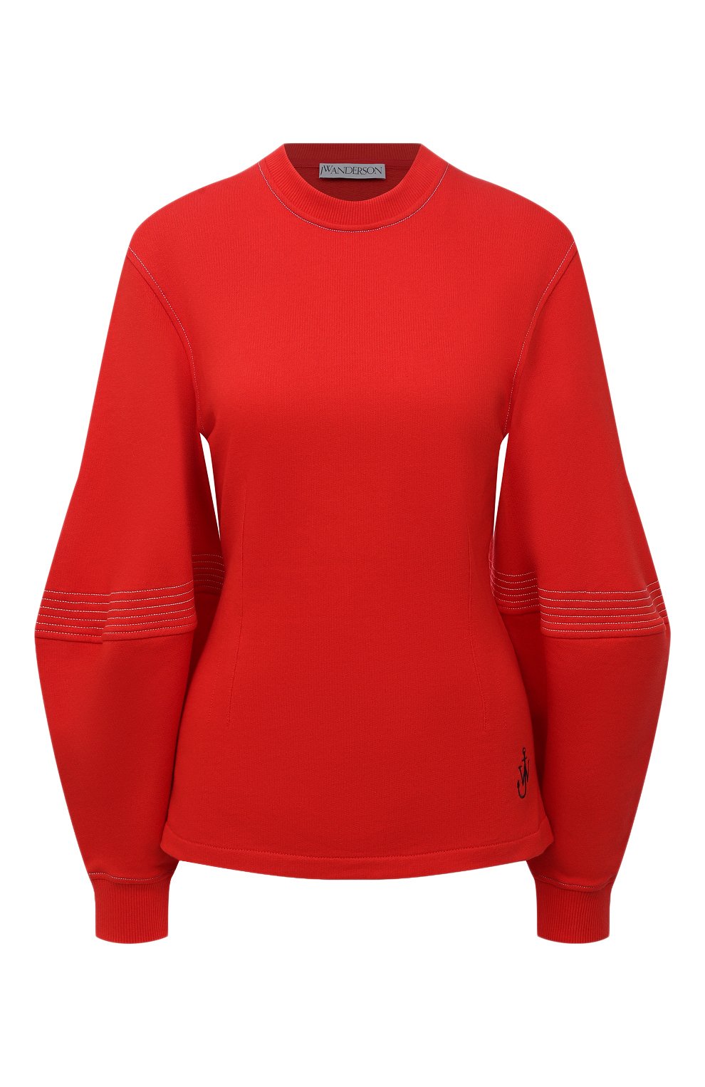 Хлопковый свитшот JW ANDERSON красного цвета по цене 26950 руб., арт. JW0015 PG0717, фото 1 Хлопковый свитшот JW ANDERSON, арт. JW0015 PG0717, фото 1