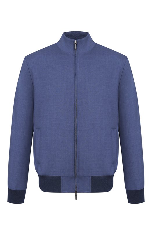 Шерстяной бомбер Capobianco 20M189.FU00. Синий 20M189.FU00.