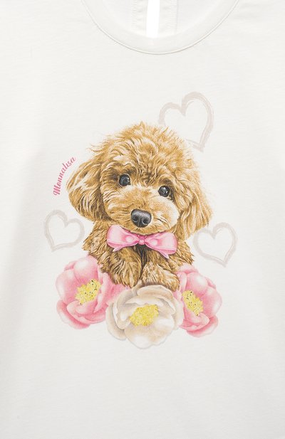 Хлопковый лонгслив MONNALISA, арт. 19B610, фото 3