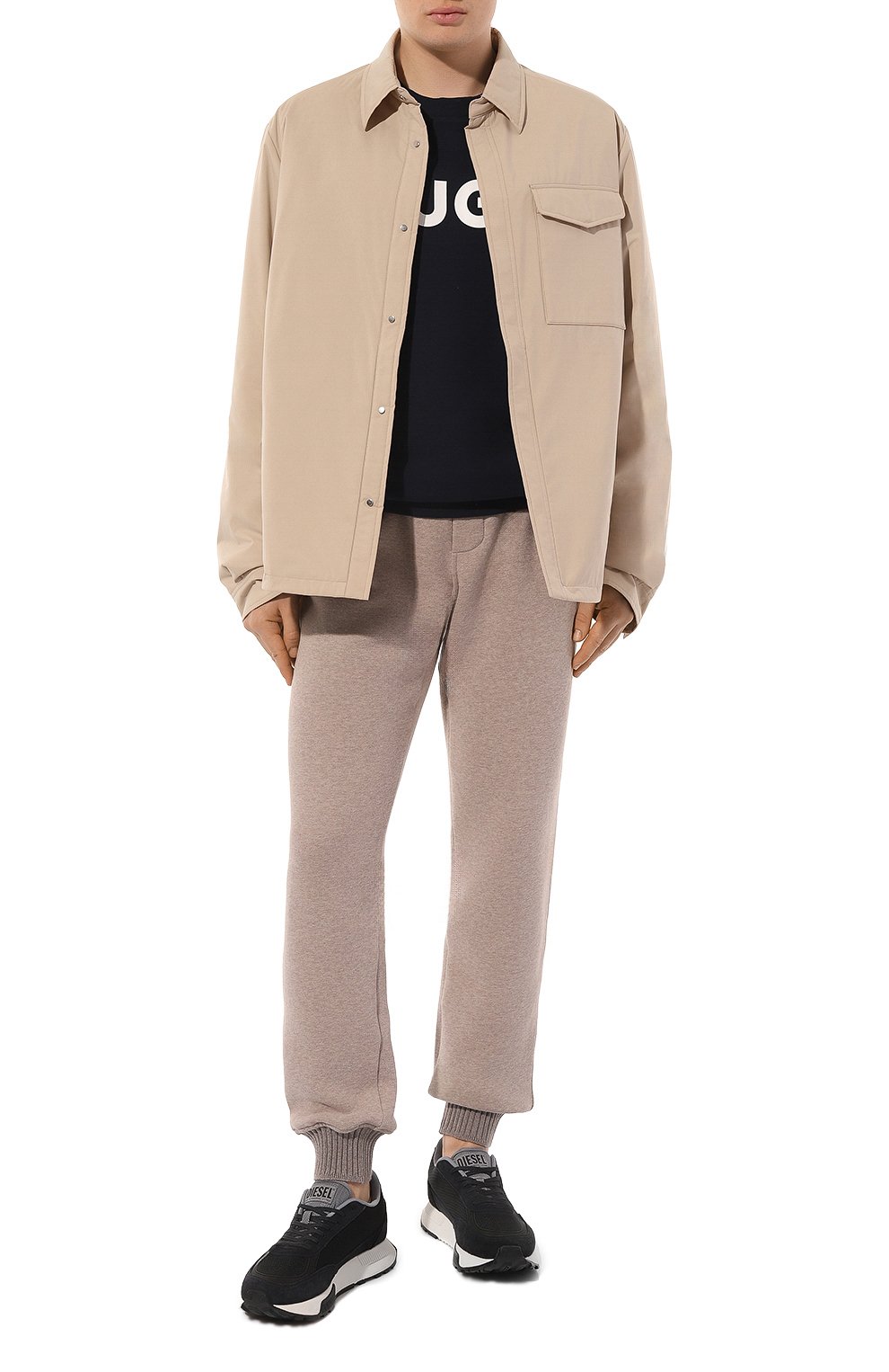 Хлопковый свитшот HUGO темно-синего цвета по цене 12500 руб., арт. 50477328, фото 2 Хлопковый свитшот HUGO, арт. 50477328, фото 2