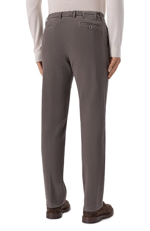 Хлопковые брюки Kiton UFPPERK0100H20 Серый  UFPPERK0100H20 Фото 4