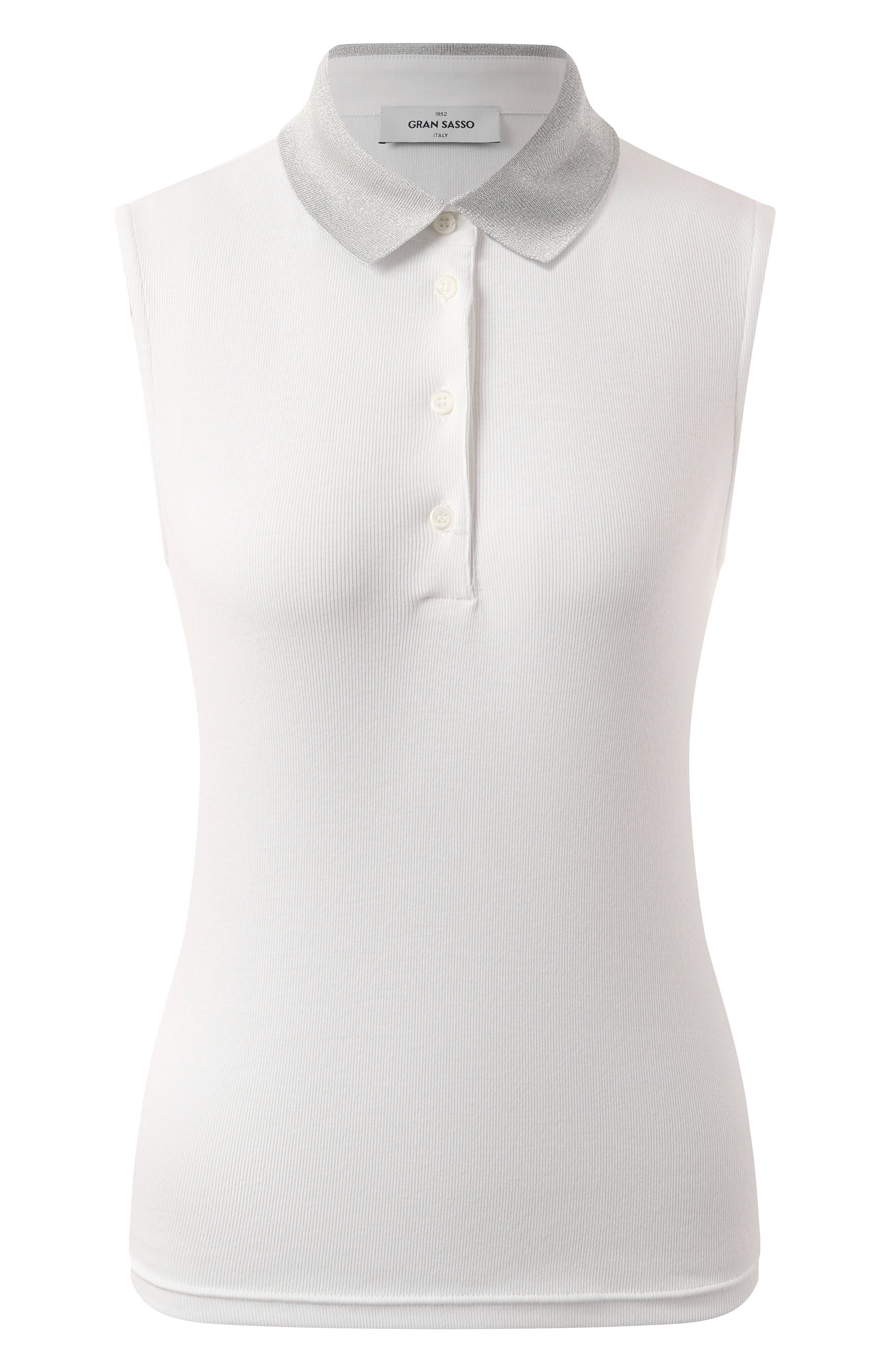 Хлопковое поло GRAN SASSO белого цвета по цене 19600 руб., арт. 60221/80321, фото 1 Хлопковое поло GRAN SASSO, арт. 60221/80321, фото 1