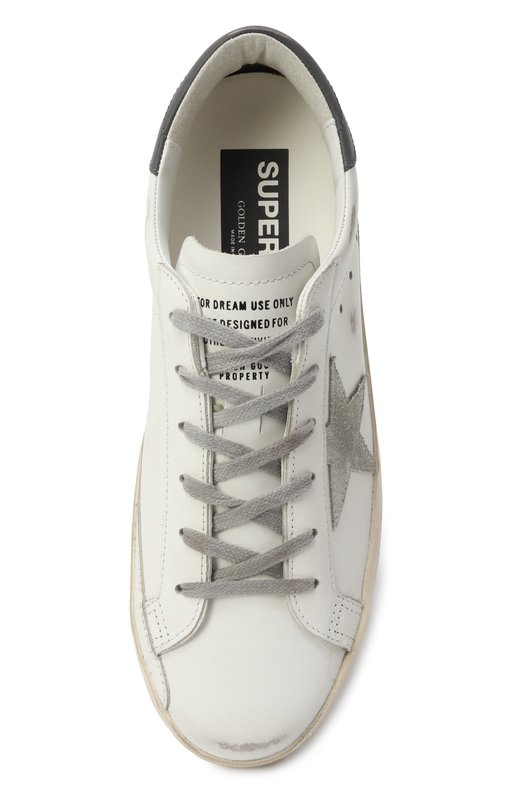 Кожаные кеды Super Star Golden Goose Deluxe Brand GWF00102.F006113 Белый  GWF00102.F006113 Фото 6