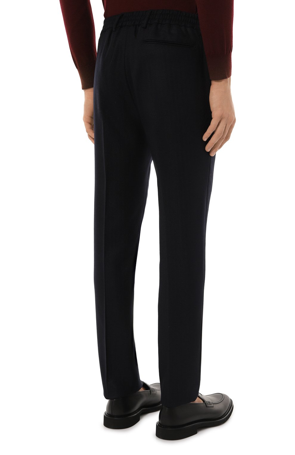 Шерстяные брюки BERWICH темно-синего цвета по цене 34350 руб., арт. SPIAGGIA/CA1931, фото 4 Шерстяные брюки BERWICH, арт. SPIAGGIA/CA1931, фото 4