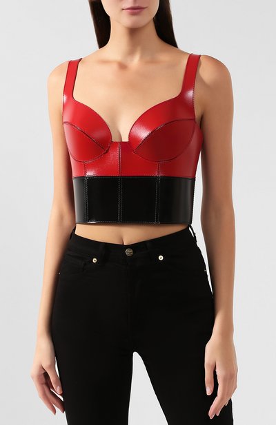 Кожаный топ ALEXANDER MCQUEEN, арт. 585021/Q5AA3, фото 3