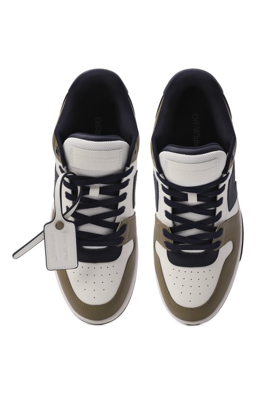 Кожаные кеды Out of Office Off-White 0MIA189S26LEA003 Хаки  0MIA189S26LEA003 Фото 5