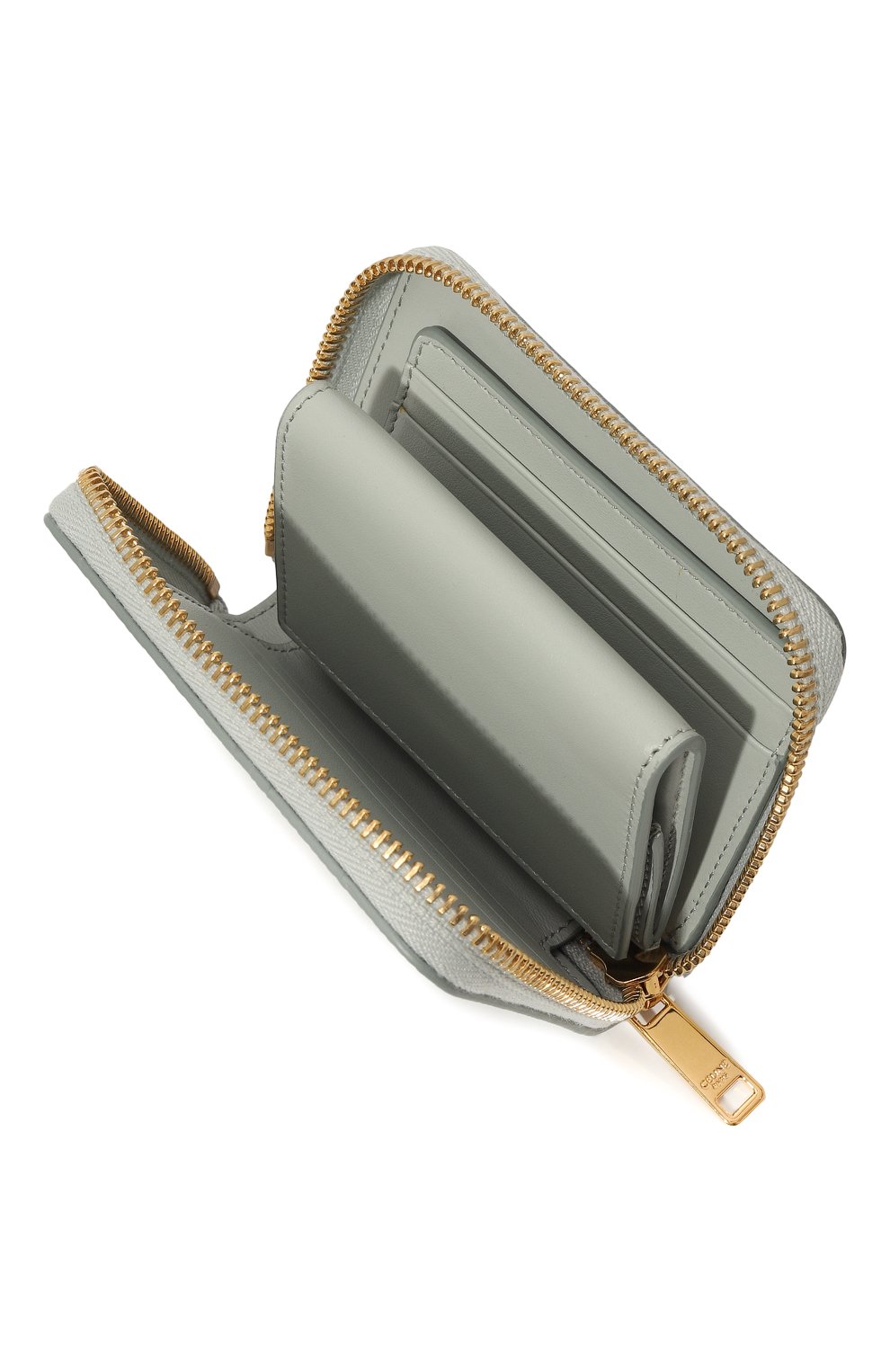 Кожаное портмоне CELINE голубого цвета по цене 68450 руб., арт. 10L203BEL, фото 3 Кожаное портмоне CELINE, арт. 10L203BEL, фото 3