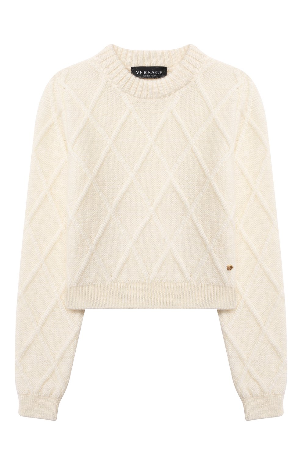 Укороченный свитер из шерсти VERSACE, арт. 1000649/1A00561/4A-6A, фото 1