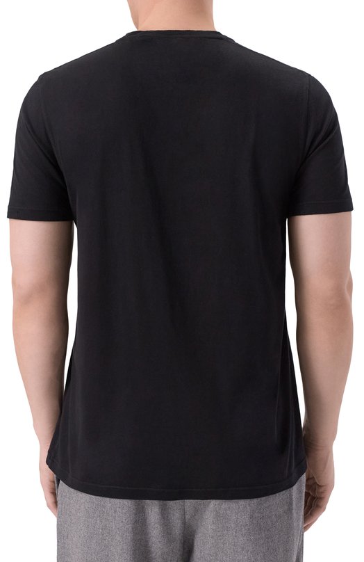 Футболка из хлопка и кашемира Kiton UMK073402 Чёрный  UMK073402 Фото 4