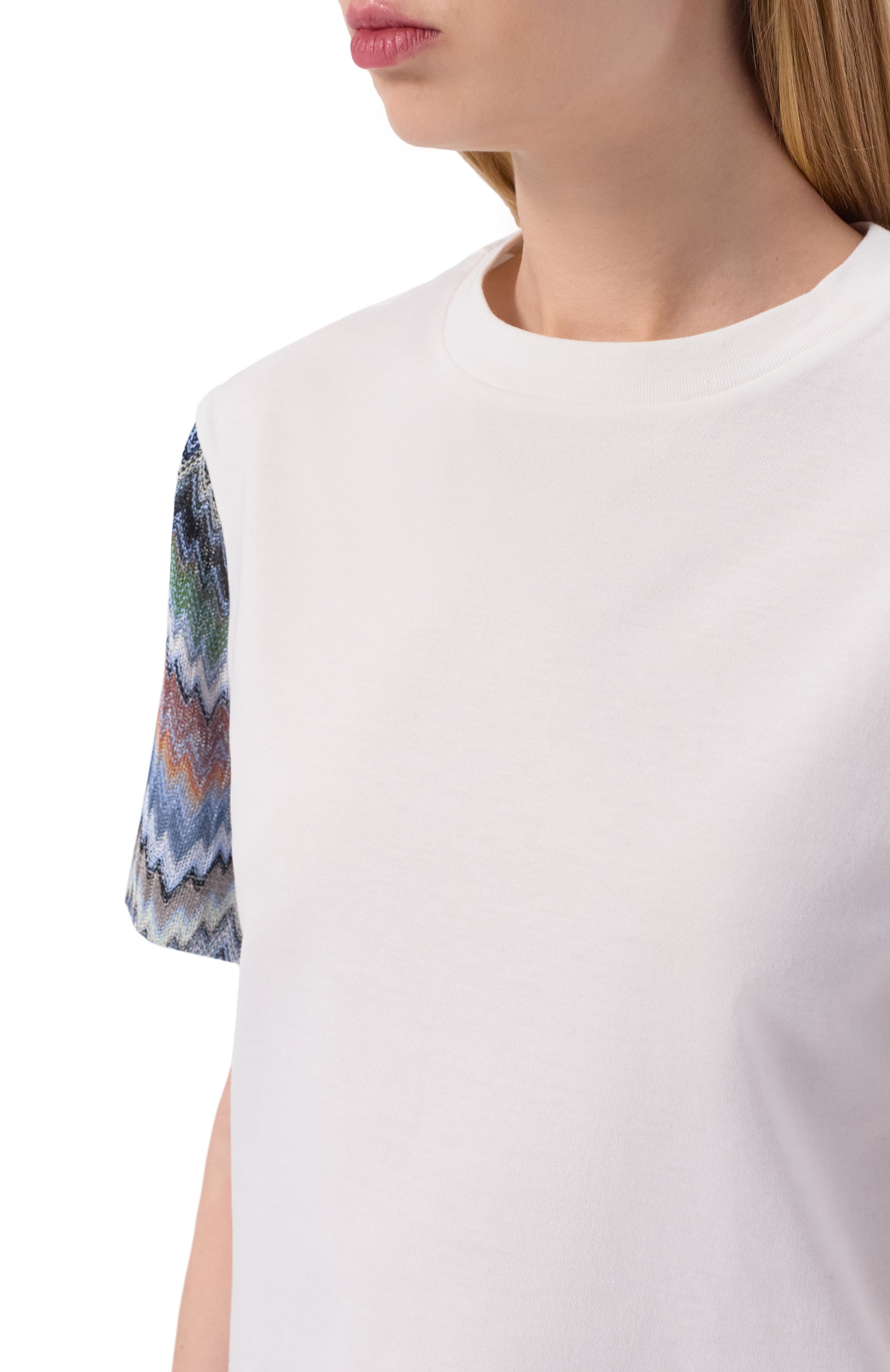 Хлопковая футболка MISSONI белого цвета по цене 41700 руб., арт. DS26SL05/BJ00QR, фото 5 Хлопковая футболка MISSONI, арт. DS26SL05/BJ00QR, фото 5