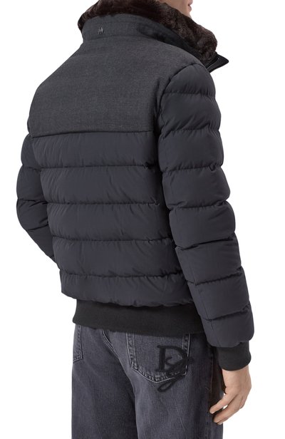 Пуховый бомбер с воротником из кролика HETREGO, арт. 8R424R, фото 4