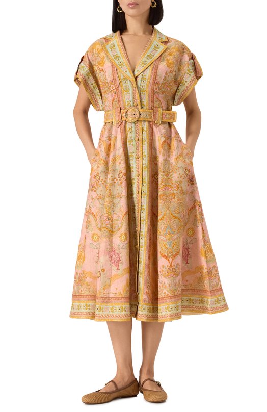 Текстильные балетки Carla Gianvito Rossi G22223.05G0M.MBNCUCU Бежевый  G22223.05G0M.MBNCUCU Фото 2