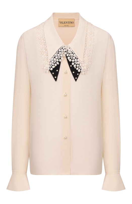 Шелковая блузка Valentino 8B3AB855/21B Бежевый 8B3AB855/21B
