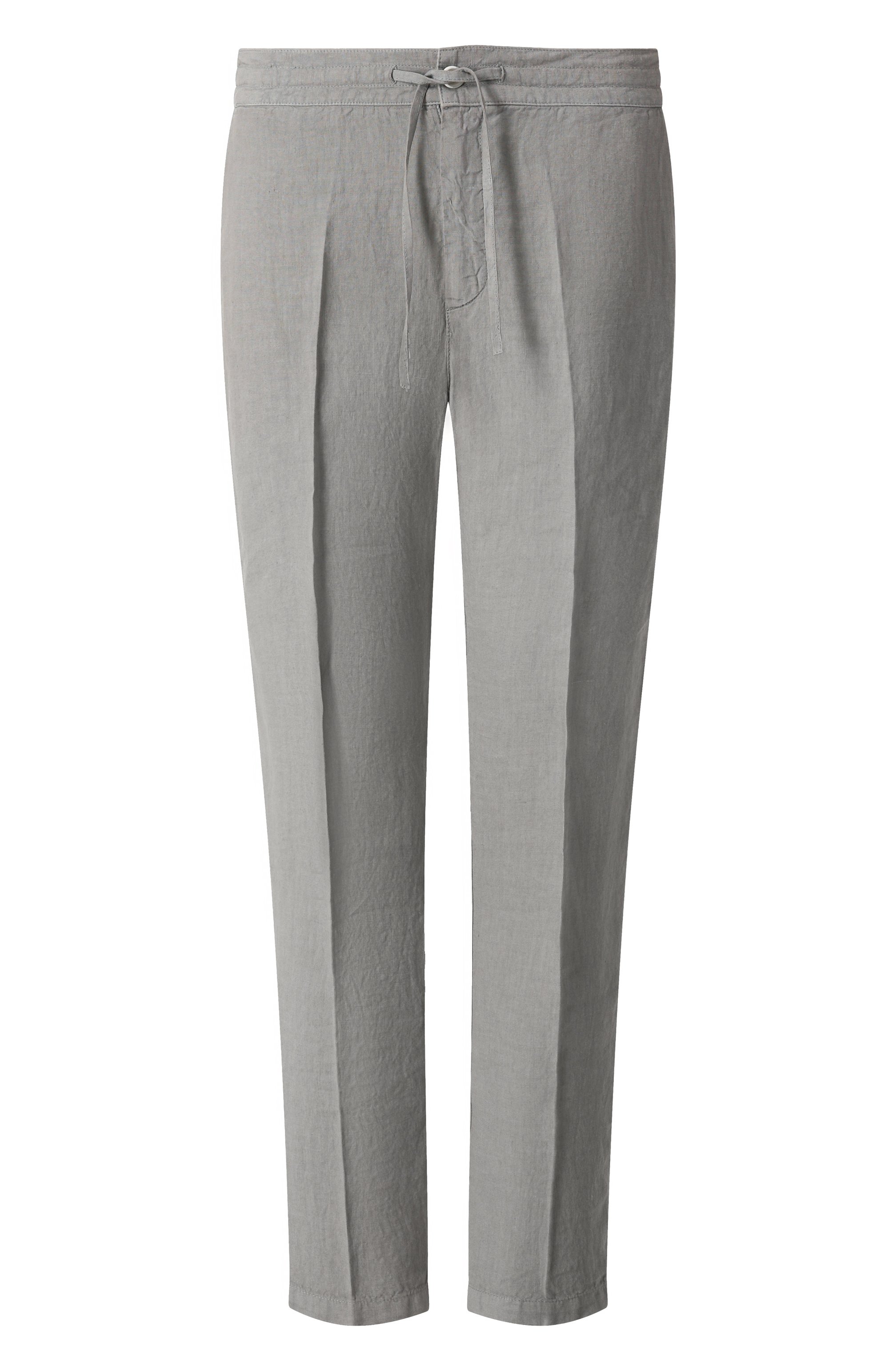 Льняные брюки 120% LINO серого цвета по цене 28800 руб., арт. 32ALIM299M/0253/000, фото 1 Льняные брюки 120% LINO, арт. 32ALIM299M/0253/000, фото 1