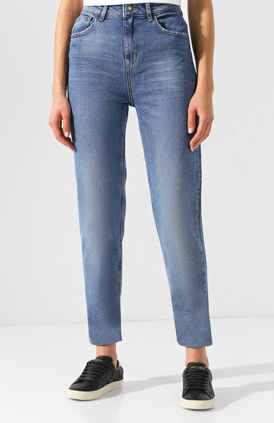 Джинсы с потертостями EMPORIO ARMANI голубого цвета по цене 23050 руб., арт. 6Z2J29/2D1QZ, фото 3 Джинсы с потертостями EMPORIO ARMANI, арт. 6Z2J29/2D1QZ, фото 3