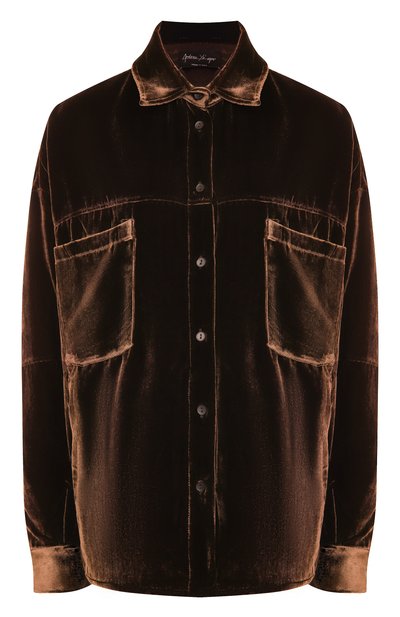 Женская бархатная рубашка ANDREA YA'AQOV, арт. 25WVEL23/SILK VISC0SE