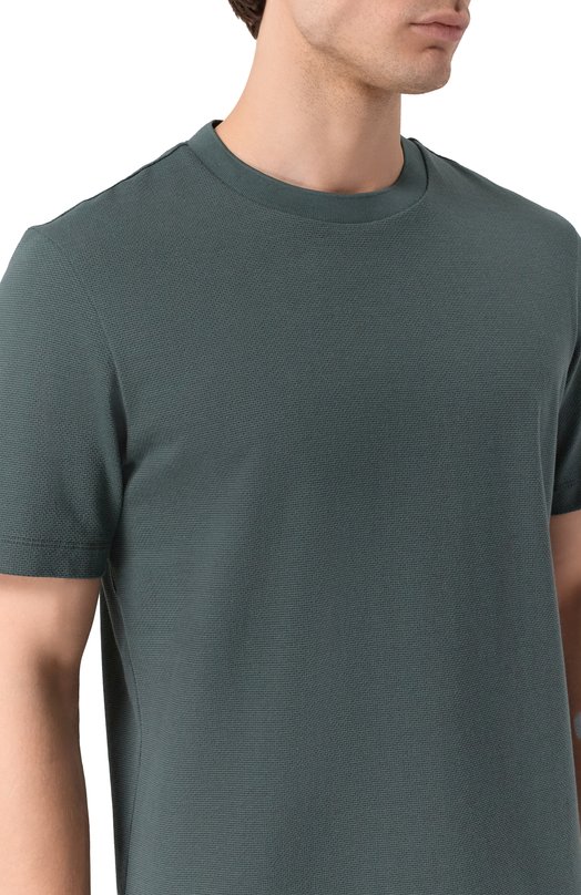 Хлопковая футболка BOSS 50555163 Зелёный  50555163 Фото 5