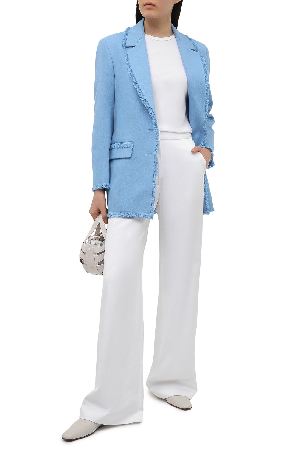 Хлопковый жакет MSGM голубого цвета по цене 65850 руб., арт. 3042MDG107 217309, фото 2 Хлопковый жакет MSGM, арт. 3042MDG107 217309, фото 2