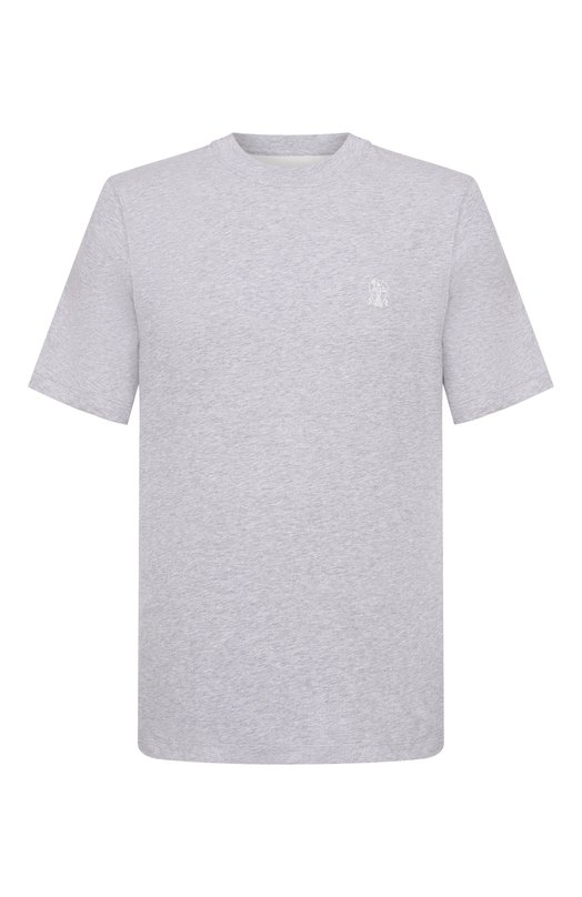 Хлопковая футболка Brunello Cucinelli M0B138440 Серый M0B138440