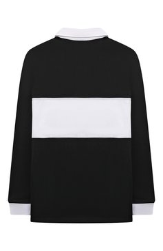 Детское хлопковое поло GIVENCHY черного цвета, арт. H25466/12+/14 | Фото 2 (Рукава: Длинные; Материал сплава: Проставлено; Материал внешний: Хлопок; Драгоценные камни: Проставлено)