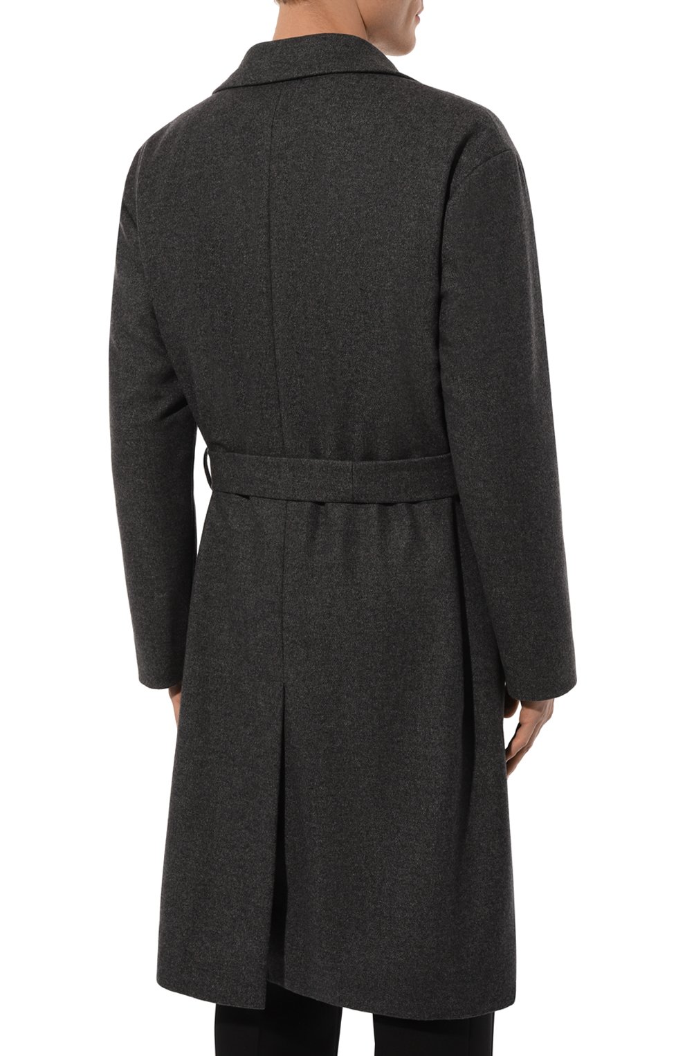 Шерстяное пальто HEVO темно-серого цвета по цене 83350 руб., арт. CISTERNIN0 RU 160/G725, фото 4 Шерстяное пальто HEVO, арт. CISTERNIN0 RU 160/G725, фото 4