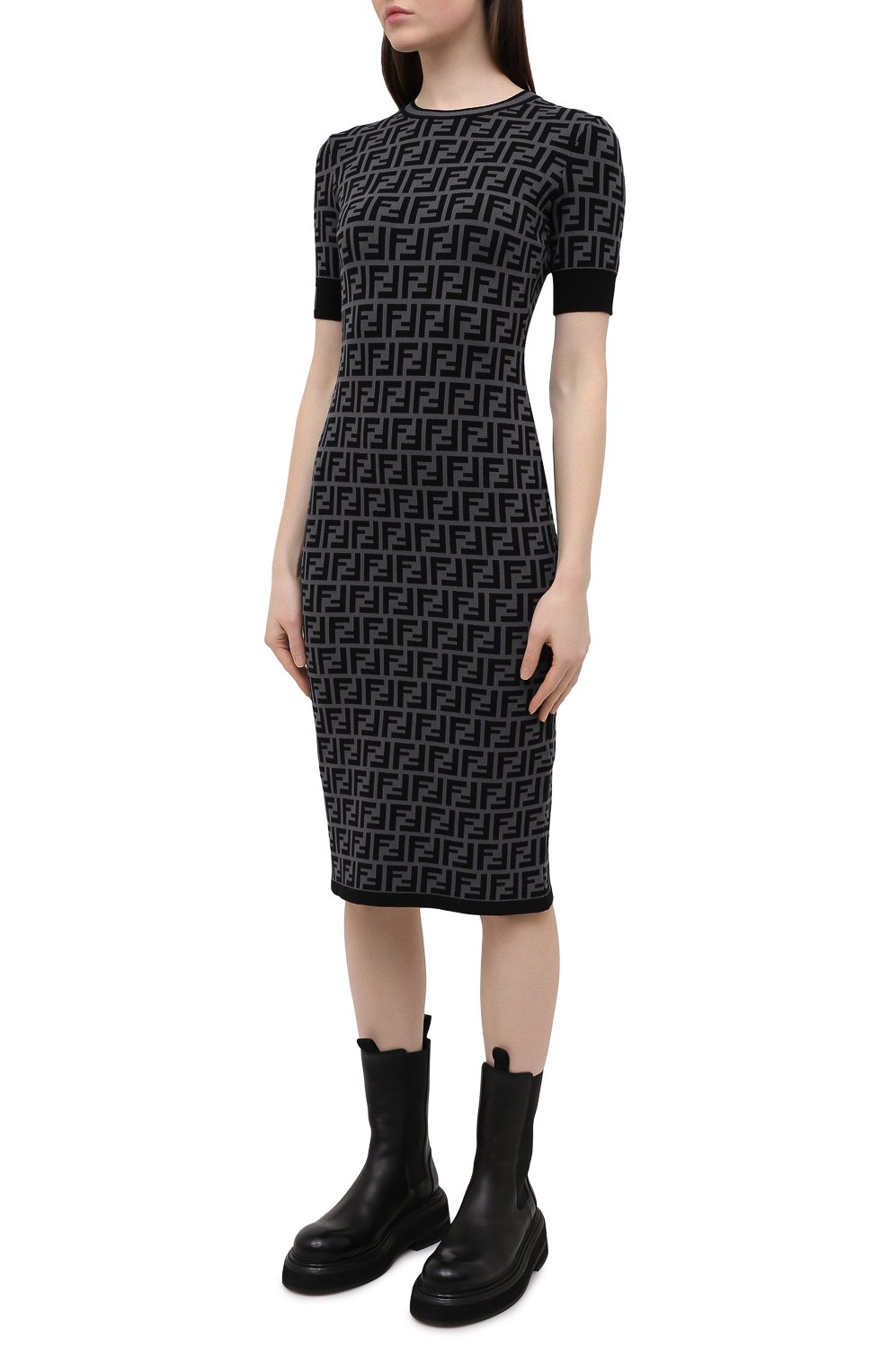 Платье из вискозы FENDI, арт. FZD753 A5QG, фото 3